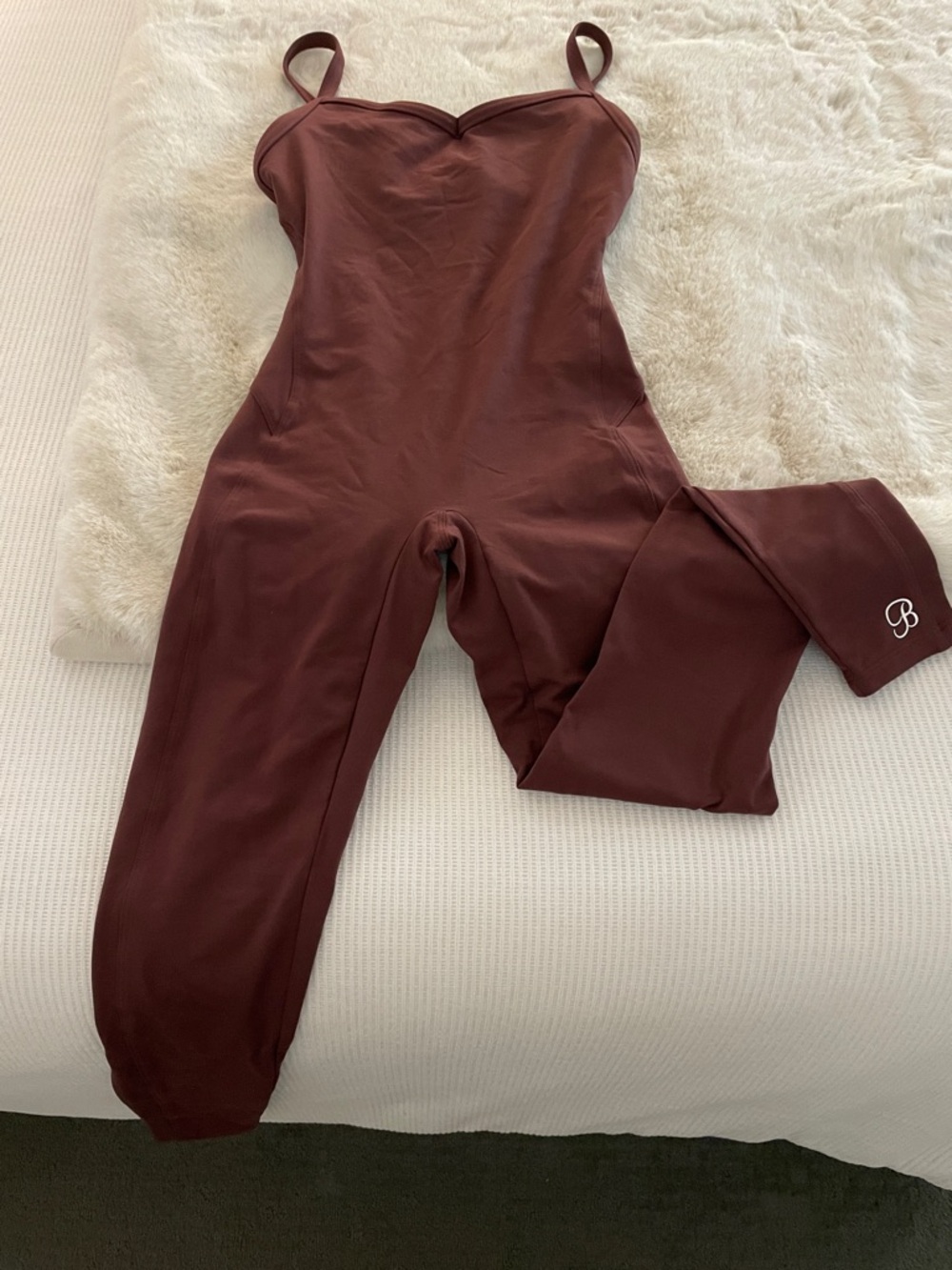 Bombshell Brown/Burgundy One-Piece Shapewear Jumpsuit, XS